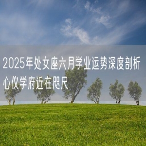 2025年处女座六月学业运势深度剖析 心仪学府近在咫尺