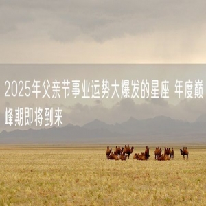2025年父亲节事业运势大爆发的星座 年度巅峰期即将到来