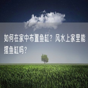 如何在家中布置鱼缸？风水上家里能摆鱼缸吗？
