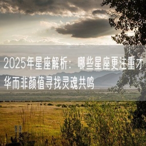 2025年星座解析：哪些星座更注重才华而非颜值寻找灵魂共鸣