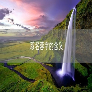 取名蓉字的含义