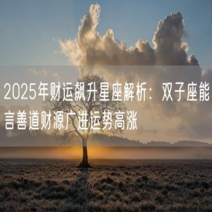 2025年财运飙升星座解析：双子座能言善道财源广进运势高涨