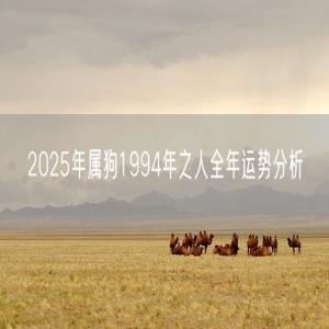 2025年属狗1994年之人全年运势分析
