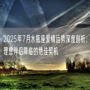 2025年7月水瓶座爱情运势深度剖析：理想伴侣降临的绝佳契机