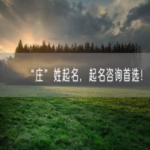 “庄”姓起名，起名咨询首选！