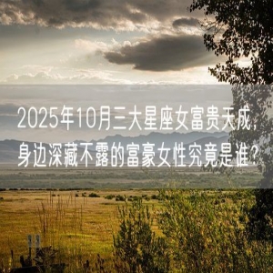 2025年10月三大星座女富贵天成，身边深藏不露的富豪女性究竟是谁？