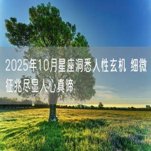 2025年10月星座洞悉人性玄机 细微征兆尽显人心真谛