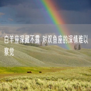 白羊座深藏不露 对双鱼座的深情难以察觉