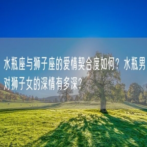 水瓶座与狮子座的爱情契合度如何？水瓶男对狮子女的深情有多深？