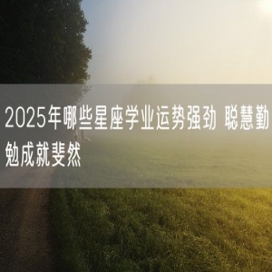 2025年哪些星座学业运势强劲 聪慧勤勉成就斐然
