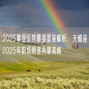 2025事业运势最强星座解析：天蝎座2025年职场顺遂再攀高峰