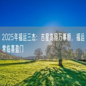 2025年福运三杰：吉星高照万事顺，福运常临喜盈门