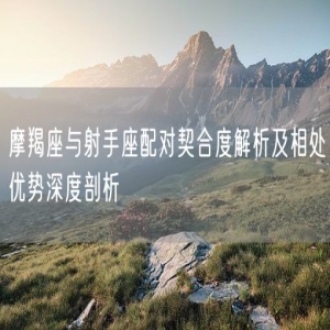 摩羯座与射手座配对契合度解析及相处优势深度剖析