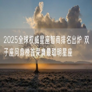 2025全球权威星座智商排名出炉 双子座问鼎榜首荣膺最聪明星座
