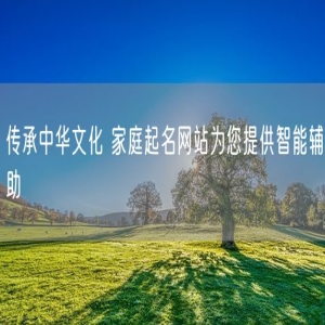 传承中华文化 家庭起名网站为您提供智能辅助