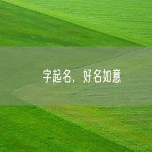 湉字起名，好名如意