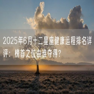 2025年6月十二星座健康运程排名详评：榜首之位由谁夺得？