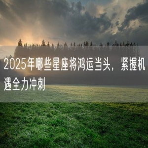 2025年哪些星座将鸿运当头，紧握机遇全力冲刺
