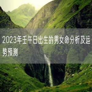 2023年壬午日出生的男女命分析及运势预测