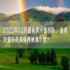 2025年10月星座男冷面剖析：谁将淡漠外壳演绎得淋漓尽致？