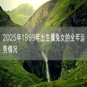 2025年1999年出生属兔女的全年运势情况