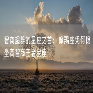 智商超群的星座之首：摩羯座凭何稳坐高智商王者宝座