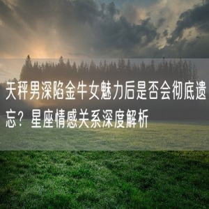 天秤男深陷金牛女魅力后是否会彻底遗忘？星座情感关系深度解析