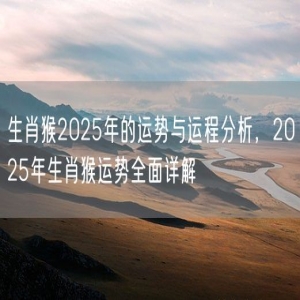 生肖猴2025年的运势与运程分析，2025年生肖猴运势全面详解