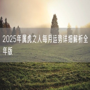 2025年属虎之人每月运势详细解析全年版