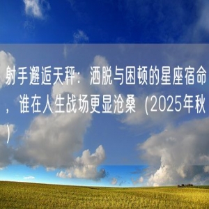 射手邂逅天秤：洒脱与困顿的星座宿命，谁在人生战场更显沧桑（2025年秋）