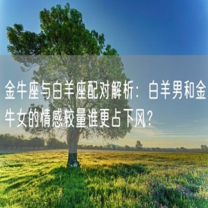 金牛座与白羊座配对解析：白羊男和金牛女的情感较量谁更占下风？