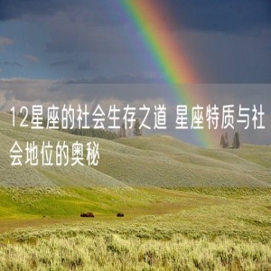 12星座的社会生存之道 星座特质与社会地位的奥秘