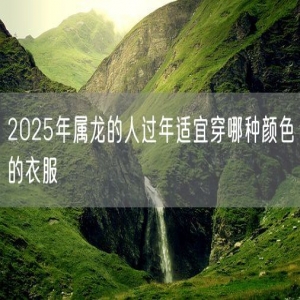 2025年属龙的人过年适宜穿哪种颜色的衣服