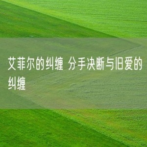 艾菲尔的纠缠 分手决断与旧爱的纠缠