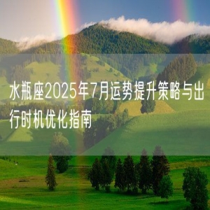 水瓶座2025年7月运势提升策略与出行时机优化指南