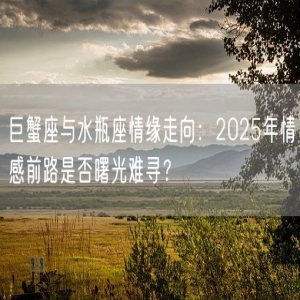 巨蟹座与水瓶座情缘走向：2025年情感前路是否曙光难寻？