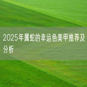 2025年属蛇的幸运色美甲推荐及分析