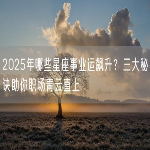 2025年哪些星座事业运飙升？三大秘诀助你职场青云直上