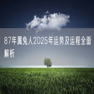 87年属兔人2025年运势及运程全面解析