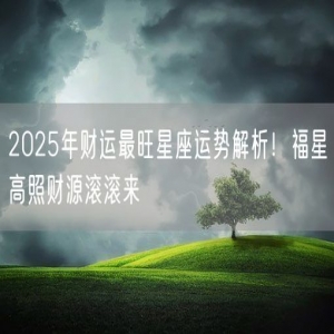 2025年财运最旺星座运势解析！福星高照财源滚滚来