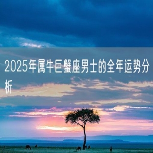 2025年属牛巨蟹座男士的全年运势分析